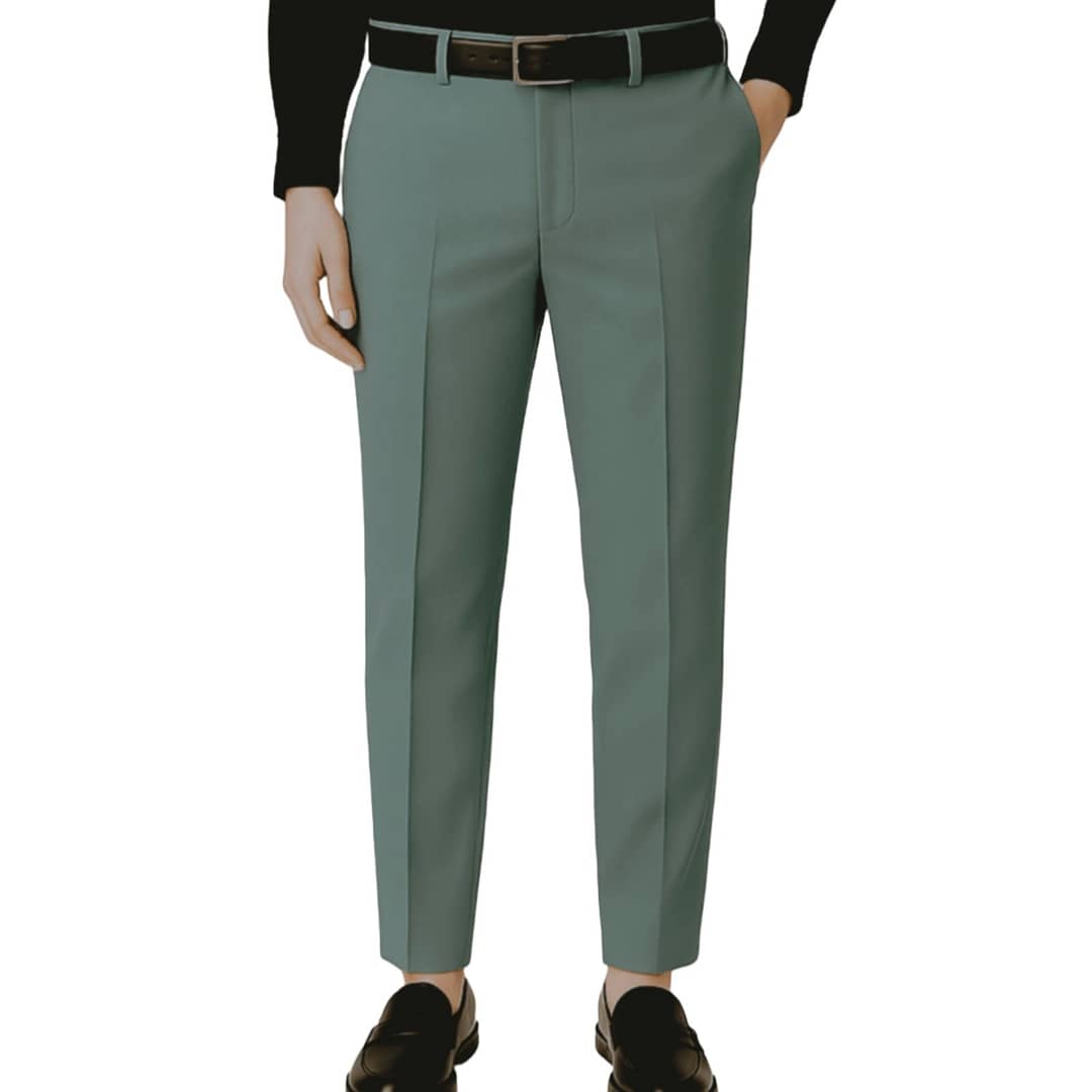 Dk Shopzon Stylish Formal pant for men's ( light peacock)